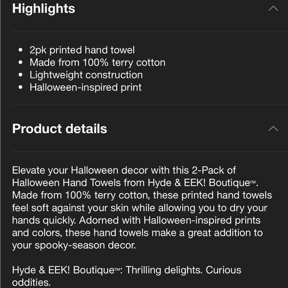 Hyde & Eek! Halloween Bathroom hand towel Hey Boo ghosts - Picture 7 of 7